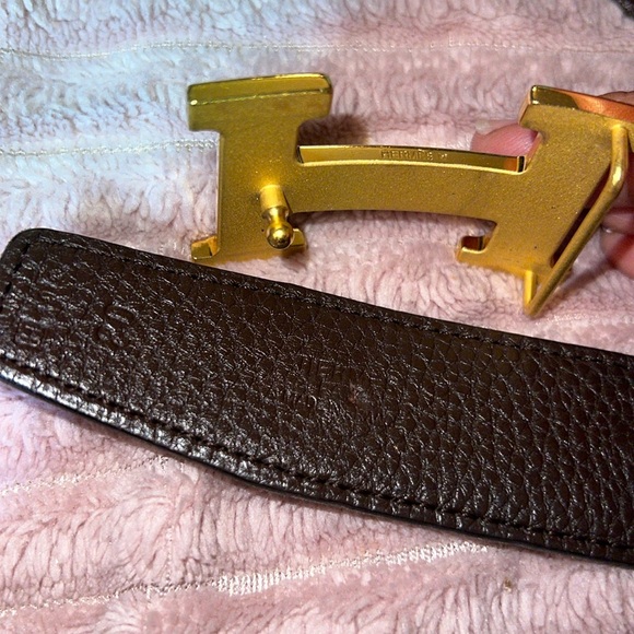 Hermes Black/Chocolate Chamonix & Togo Leather Constance Reversible Belt UNISEX. - Picture 17 of 17